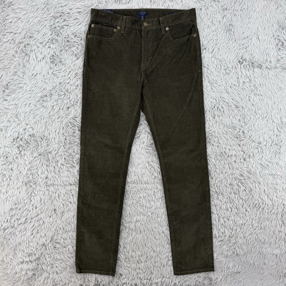 J Crew Corduroy Pants Men Actual Size 32x31 (READ) NWT Green 5 Pocket Chino Flex - Picture 8 of 12